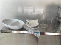 Triangular Dishes, Serving Bowls, Vases