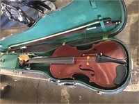 Violin With Bow And Case, No Label
