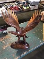 Carved Wooden Eagle 21 X 12