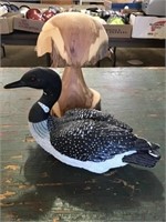 Resin Duck, Wood Carving, 8in