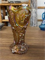 Carnival Glass Vase 9 Inch