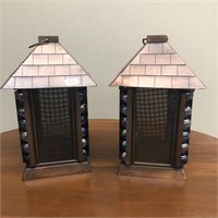 Qty 2 - Bronze Color Candle Holders