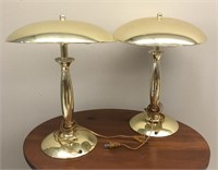 Qty 2 - Brass Touch Lamps (Both Work)