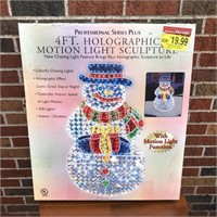4 Foot Holographic Christmas Snowman