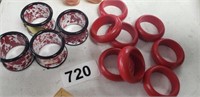 2 SETS OF NAPKIN RINGS