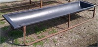 Plastic and metal frame  feed trough.