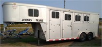 1996 Sooner 26' aluminum gooseneck horse trailer