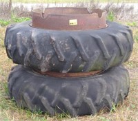 Firestone 16.9-34 tractor tire on rims