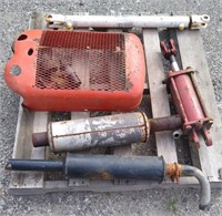 Miscellaneous tractor parts including: mufflers,