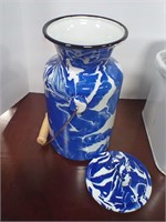 Blue Porcelain Metal Jug