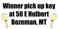 Winner pick up key at 50 E Hulbert Bozeman, MT!