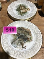 8 Gorham China Plates - Various Designs