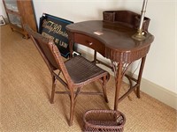 Vintage Wicker Desk Set
