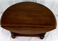 Solid Wood, Drop Leaf Table, 29 in, diameter top