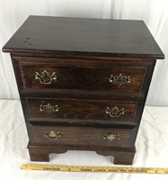 3 Drawer Night Stand, Solid Wood,
