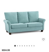 Randy velvet turquoise loveseat sofa