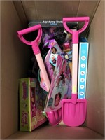 Box of new toys for girls