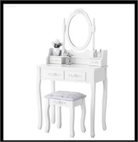 Dressing table vanity desk w/ stool chair