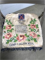 Antique WWI or WWII memorial pillowcase