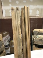 Antique large wood measuring stick tools