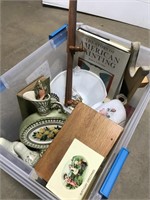 Tub of vintage and antique items