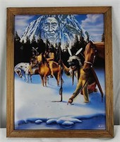 1 Print of "Indians in the Snow" Signed