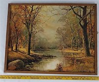 1 Framed Fall Scene on a Creek by Robert Wood,