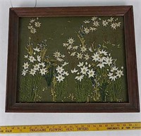 Embroidered Picture of Flowers,