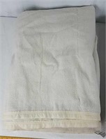 1 Off White Queen Size Blanket, 1 Flowered