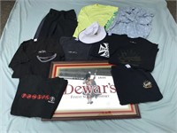Dewar's Whiskey Sign & Men's Casual Clothing