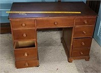 Wooden Desk, 7 Drawers, 2 File Drawers, 43 in