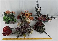 5 Artificial Flower Arrangements, 1 bunch of