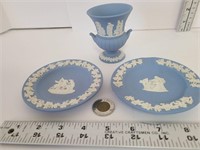 Vintage Wedgwood Jasperware Pin Dish, Ashtray&Vase