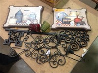 Metal Wall Décor inc. Pair of Candle Holders and