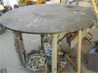 4’ Round Welding Table, ¾” Plate