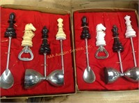 (2) Sets of Chess style Bar Set