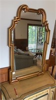 Gold wall mirror