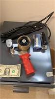 Tape gun, stapler and power strip