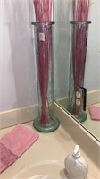 Tall  glass vase