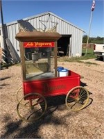 Popcorn Machine, Works good, With 2 large pails