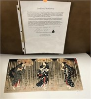 L - UNIQUE NUMBERED ASIAN PRINT WITH COA