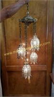 Vintage MCM Hanging Lamp W 5 Bulbs