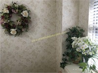 Wreath & Faux Ivy, Daisies