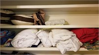 2) Shelves Of Misc Bedding