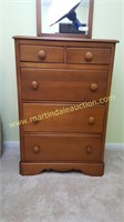 5) Drawer Maple Chest of Drawers - Matches