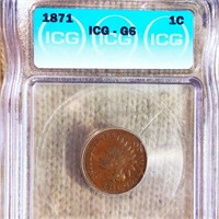 1871 Indian Head Penny ICG - G6