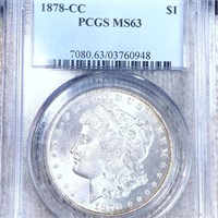 1878-CC Morgan Silver Dollar PCGS - MS63