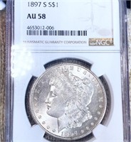 1897-S Morgan Silver Dollar NGC - AU58