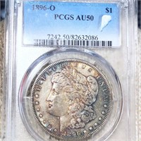 1896-O Morgan Silver Dollar PCGS - AU50