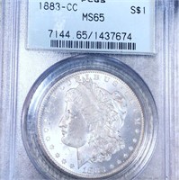 1883-CC Morgan Silver Dollar PCGS - MS65